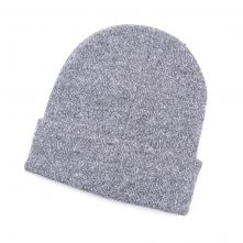 plain logo gray winter cuffed beanies custom