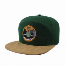 suede brim embroidery patch snapback caps