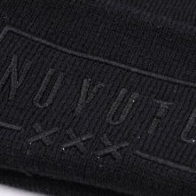 black winter beanies embroidery logo winter hats