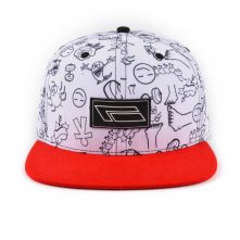 leather logo flat brim printing snapback hats custom