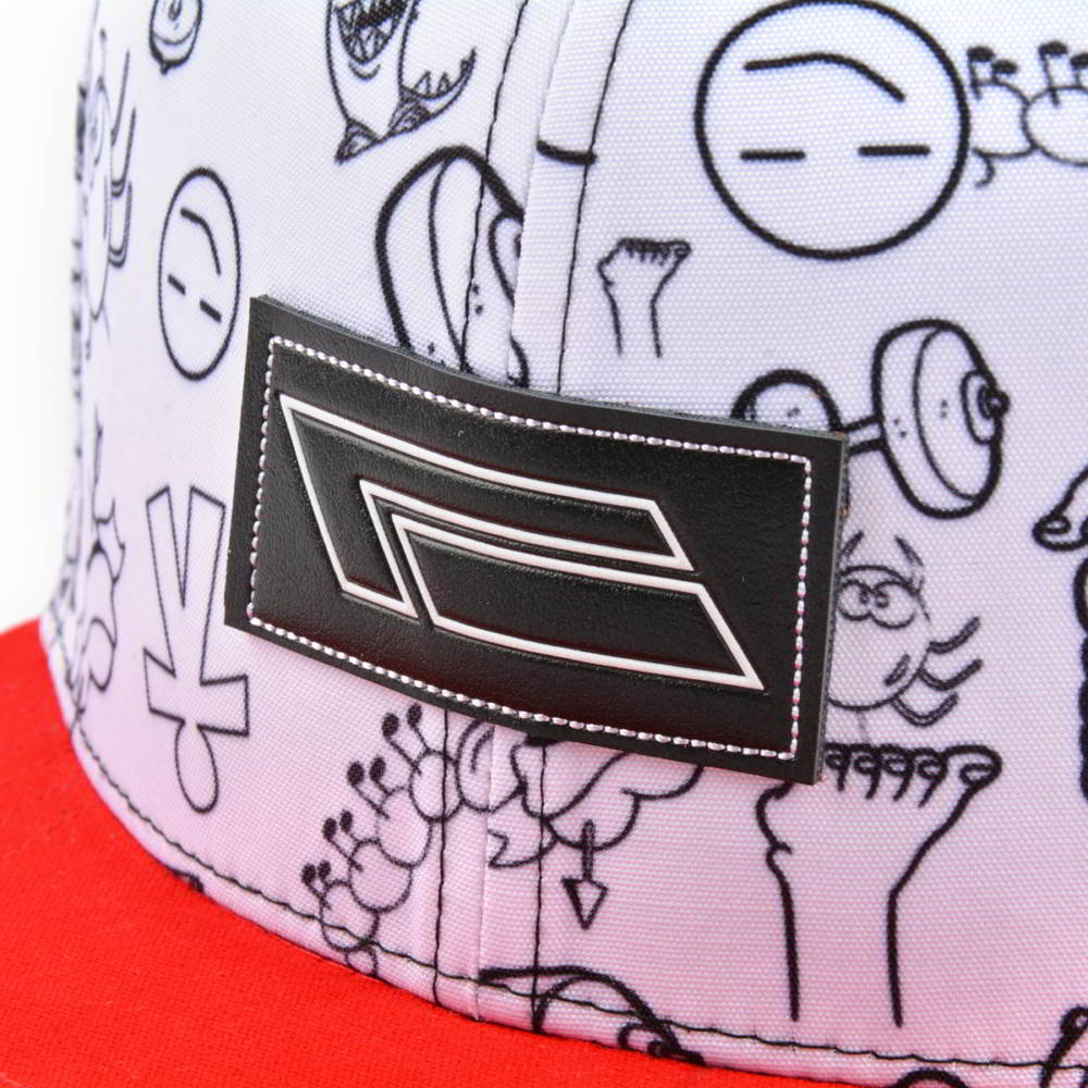 leather logo flat brim printing snapback hats custom