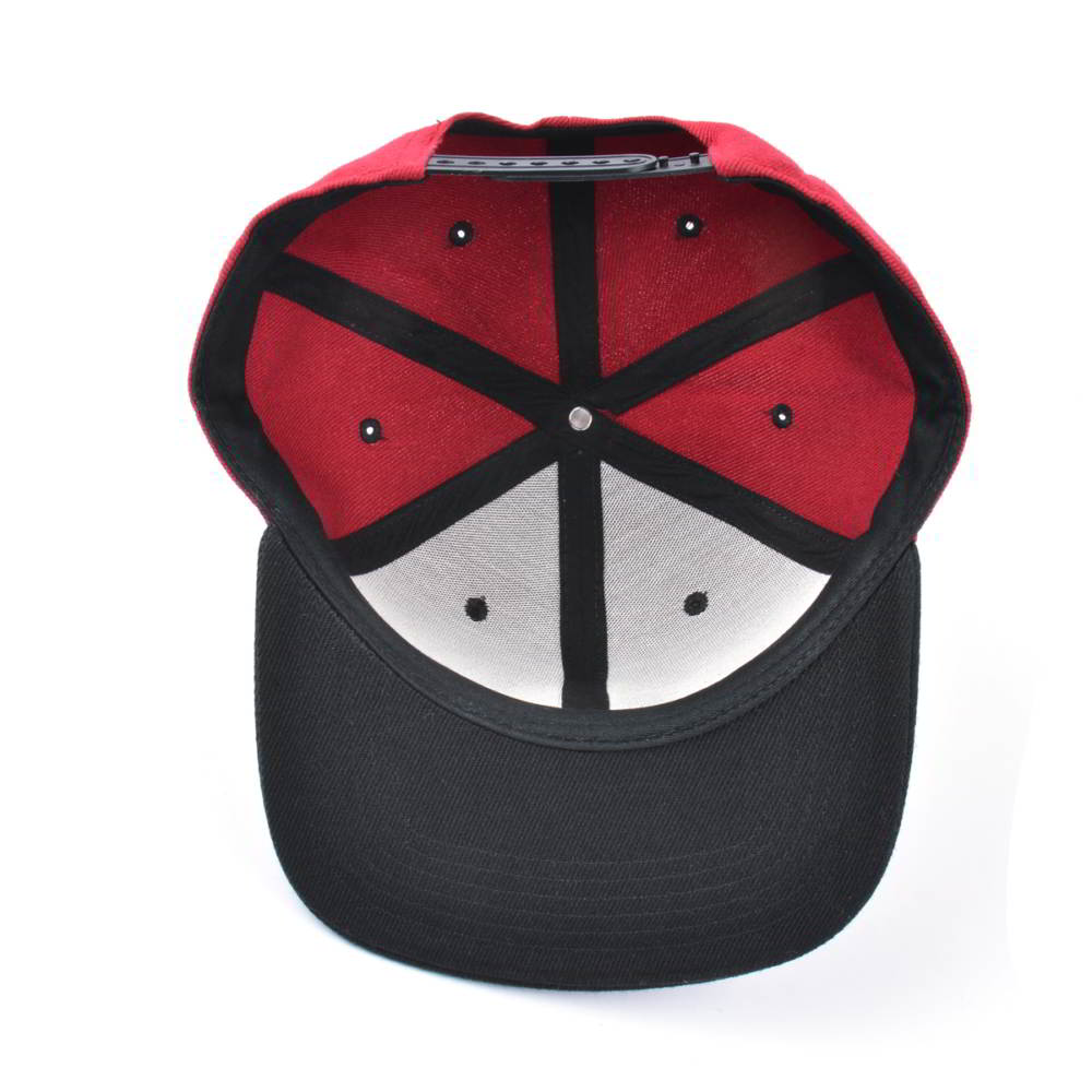 leather patch 6 panels two tone snapback hats