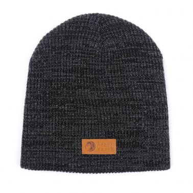 leather patch cuffed winter caps beanies
