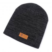 leather patch cuffed winter caps beanies