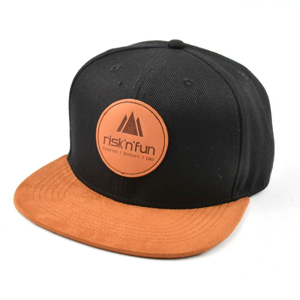 leather patch logo suede brim snapback hats