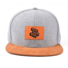 leather patch suede brim metal wool snapback hats