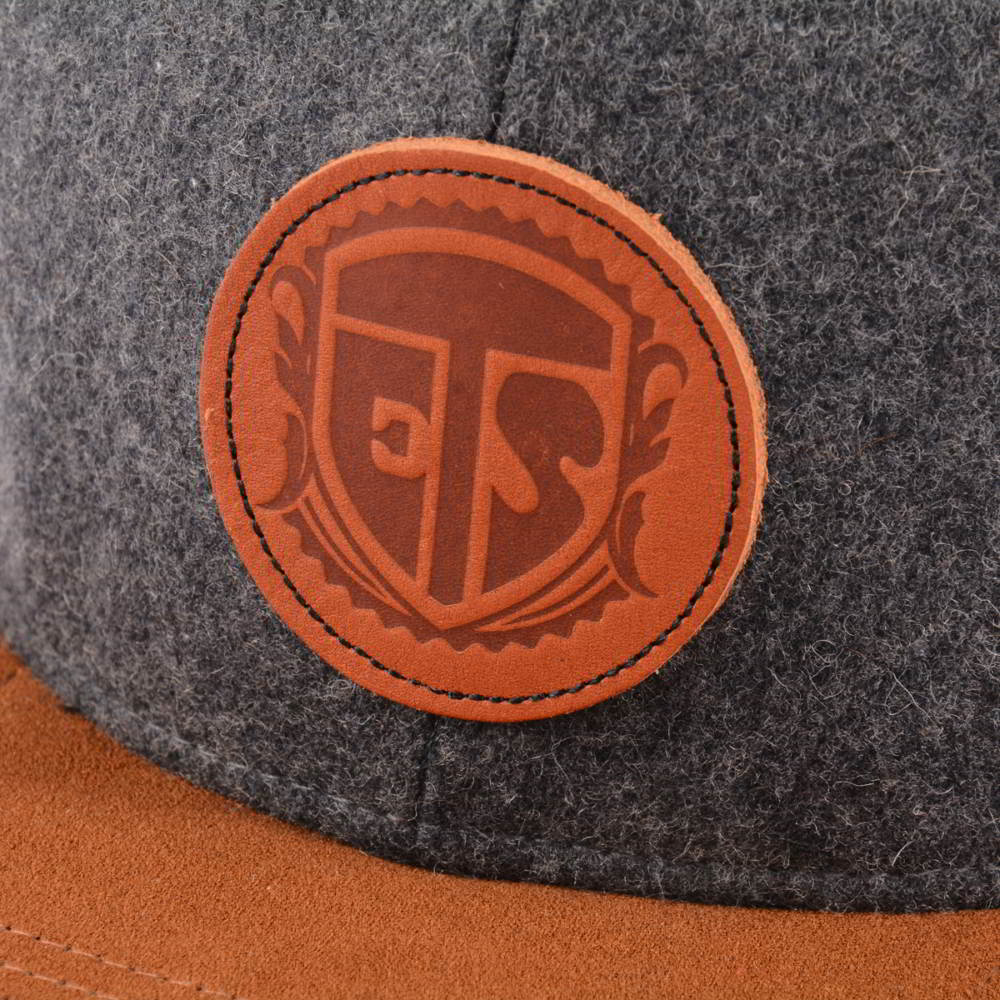 leather patch suede brim metal wool snapback hats