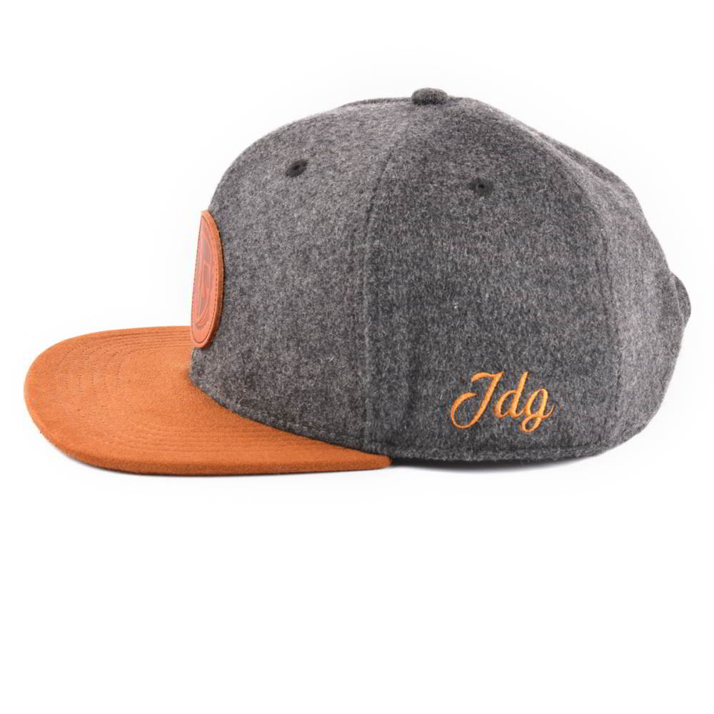 leather patch suede brim metal wool snapback hats