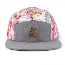 metal patch logo melton wool printing 5 panels snapback hats