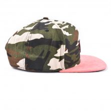 5 panels metal patch suede brim snapback caps