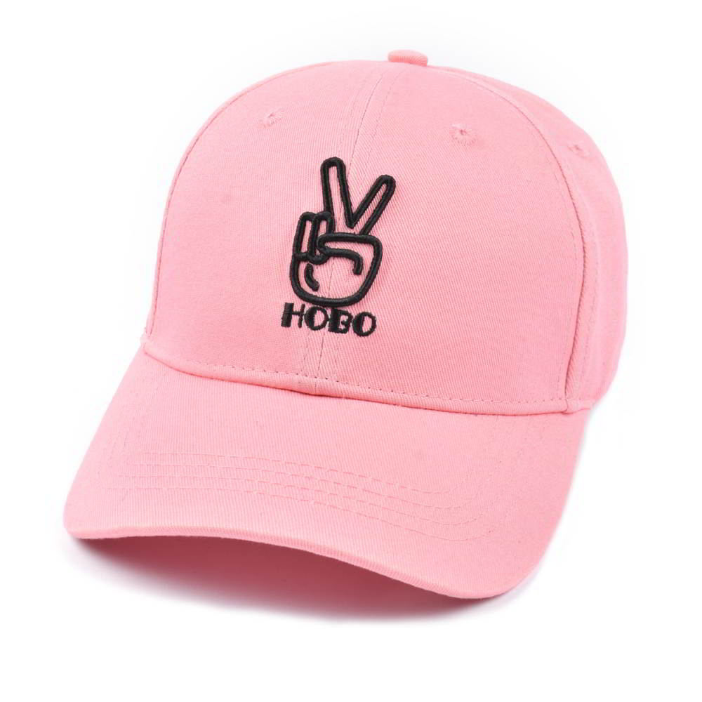 Plain Embroidery Pink Women Baseball Sports Hats