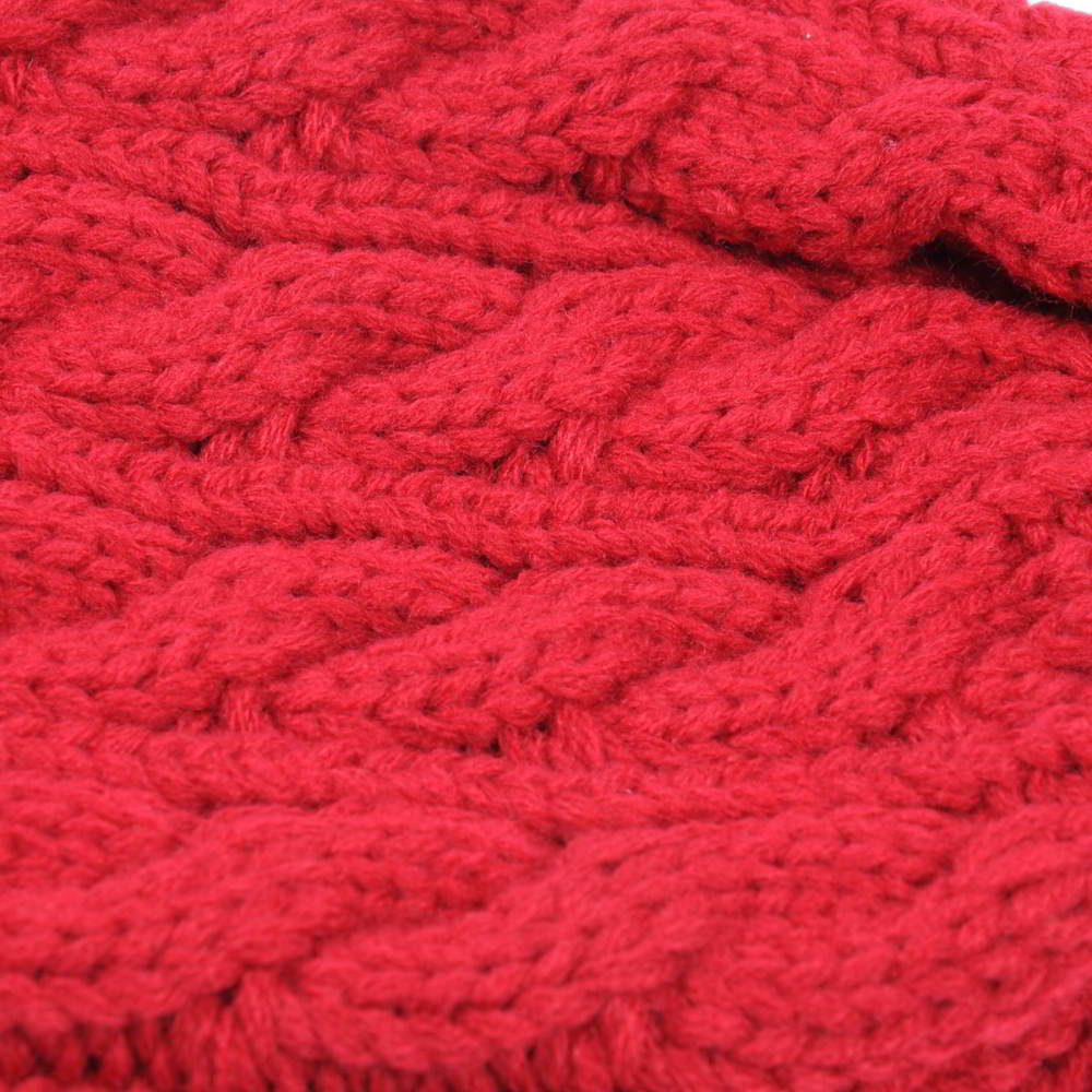 plain logo red winter caps cuffed beanies