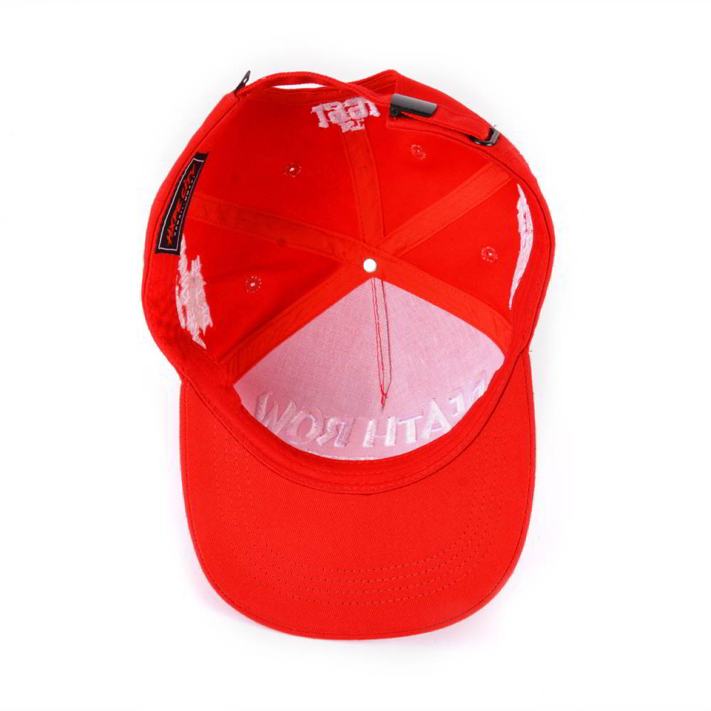 puff embroidery red 5 panels baseball hats