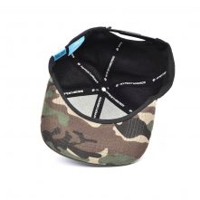 rubber patch camo brim black snapback hats