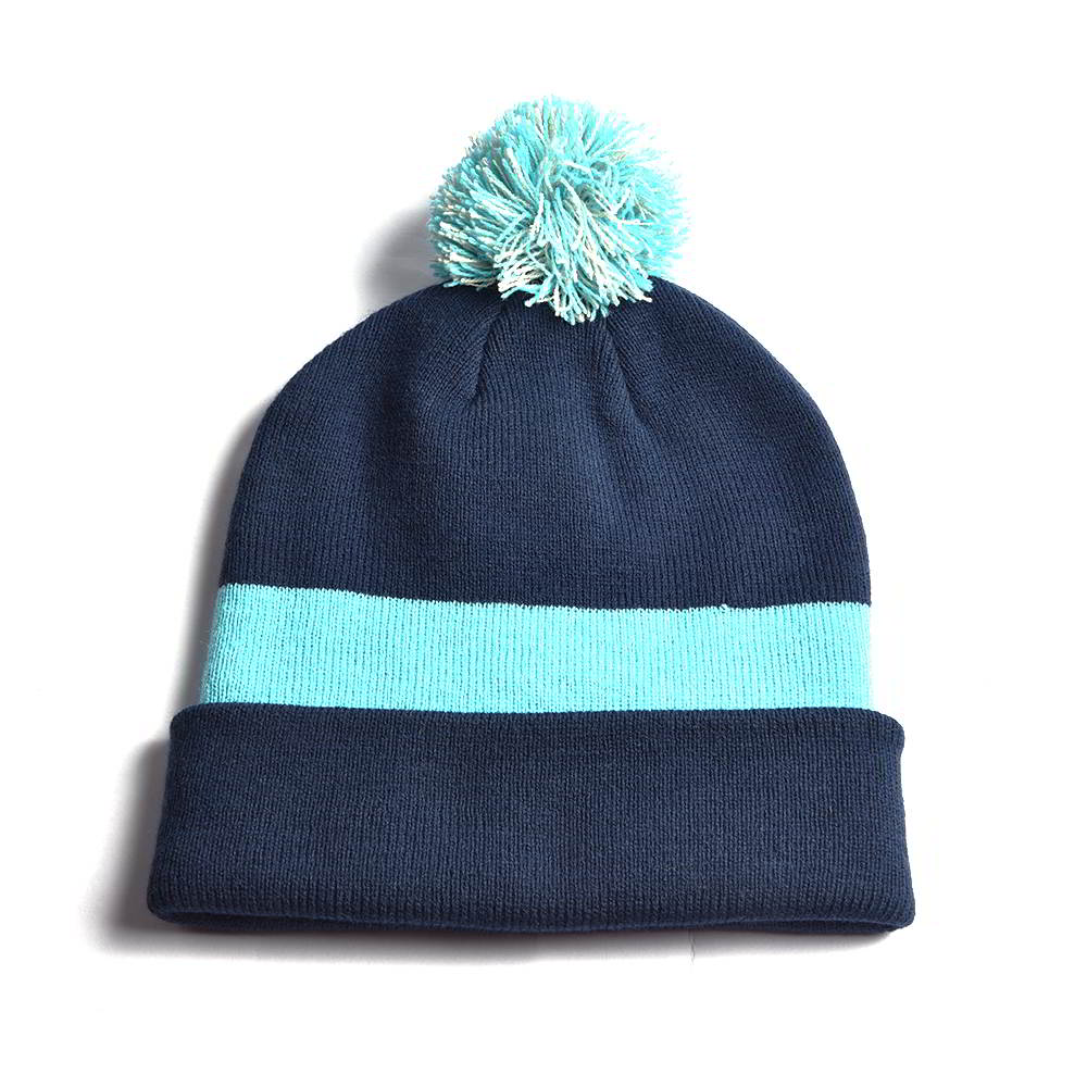 stripes winter caps pom beanies custom