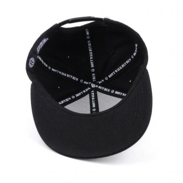 3d embroidery black acrylic snapback caps