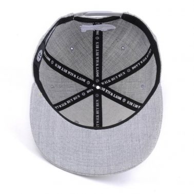 3d embroidery gray acrylic wool snapback hats custom