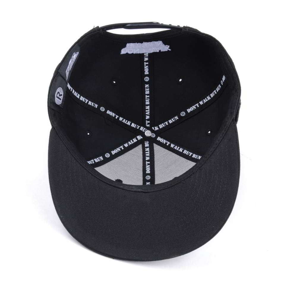 design 3d embroidery black snapback caps