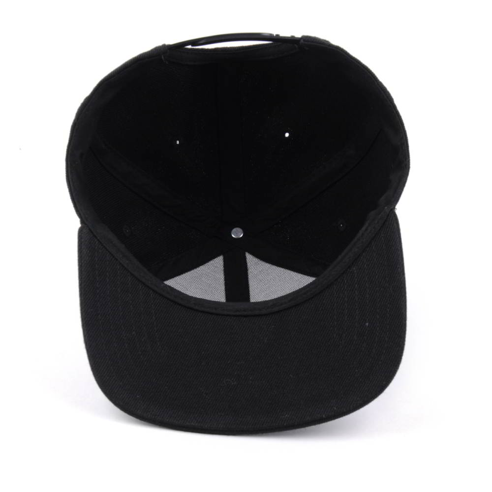 puff embroidery black snapback caps flat hats