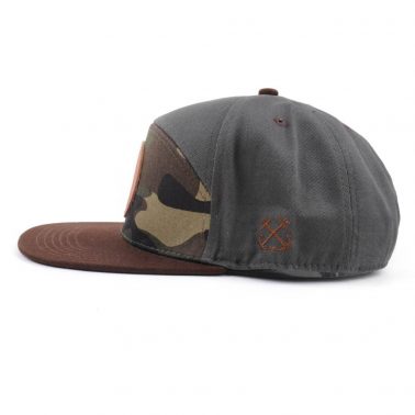 special 6 panels camo leather patch snapback hats