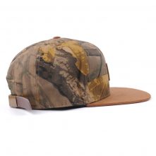 suede brim leather plate printing snapback caps