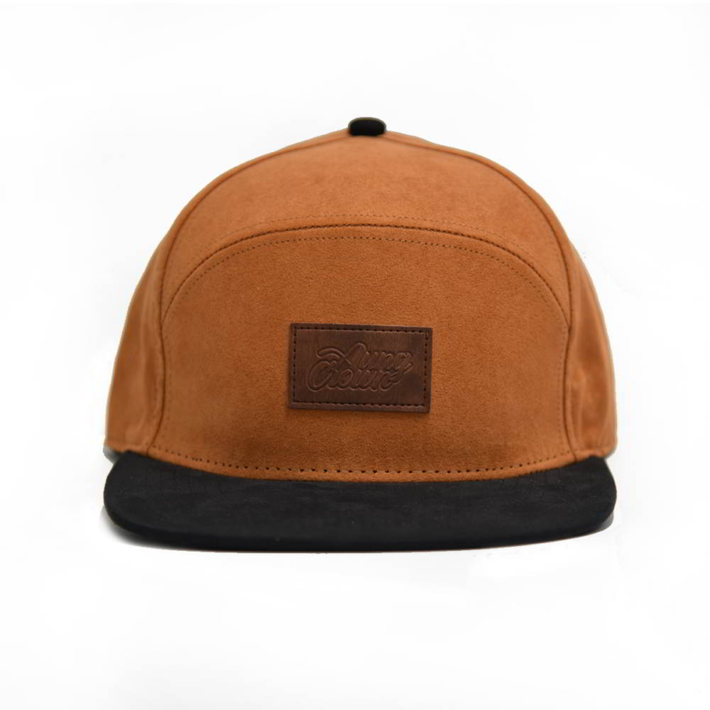 special 6 panels leather patch suede snapback hats