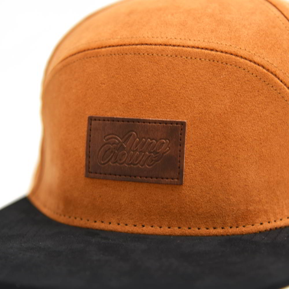 special 6 panels leather patch suede snapback hats