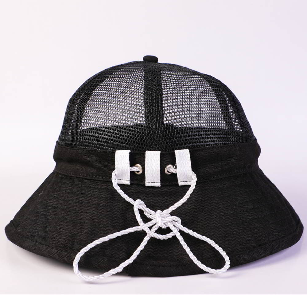 adjustable black aungcrown mesh bucket hats