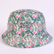 aungcrown embroidery flower printing summer bucket hats