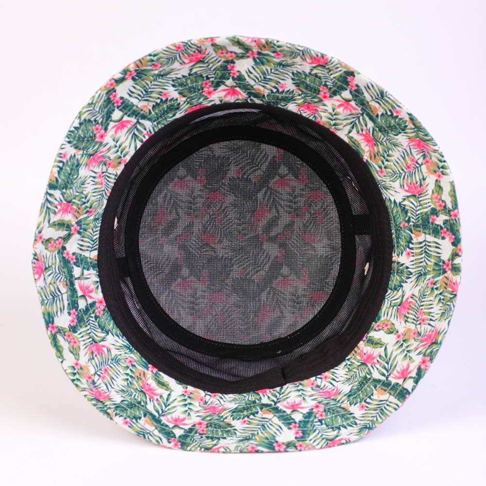 aungcrown embroidery flower printing summer bucket hats