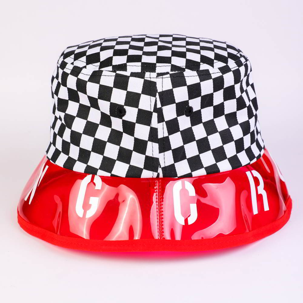 dsign logo big brim lattice fabric bucket