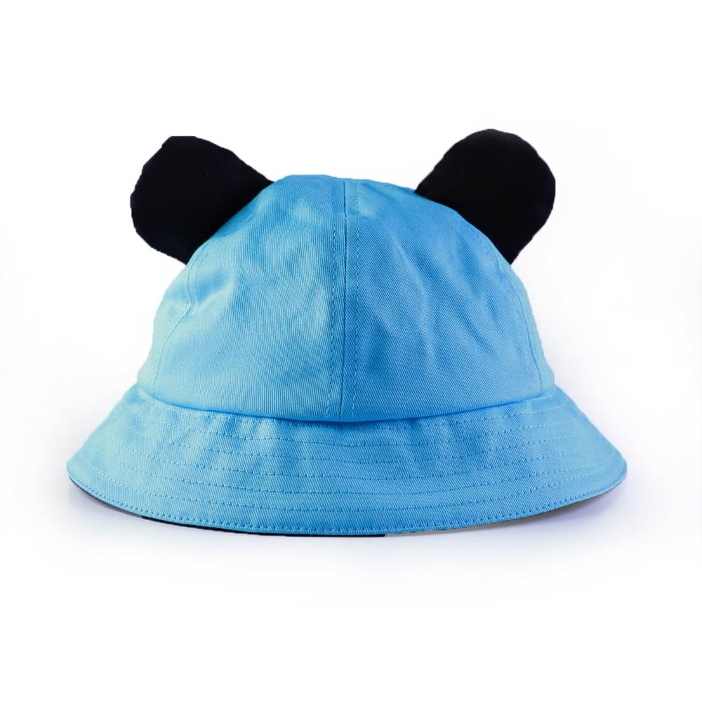 plain no logo cotton children bucket hats