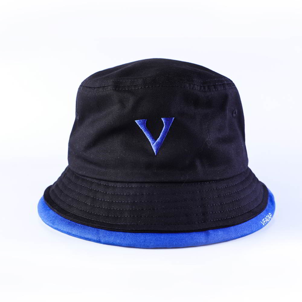 plain vfacaps logo two color bucket hats