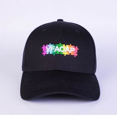 vfacaps embroidery logo black cotton baseball hats