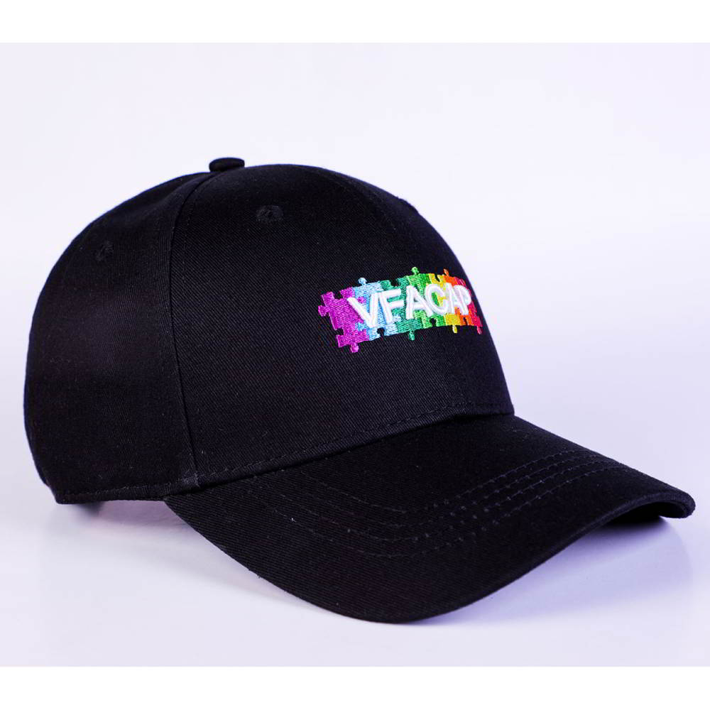 vfacaps embroidery logo black cotton baseball hats