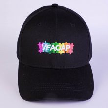 vfacaps embroidery logo black cotton baseball hats