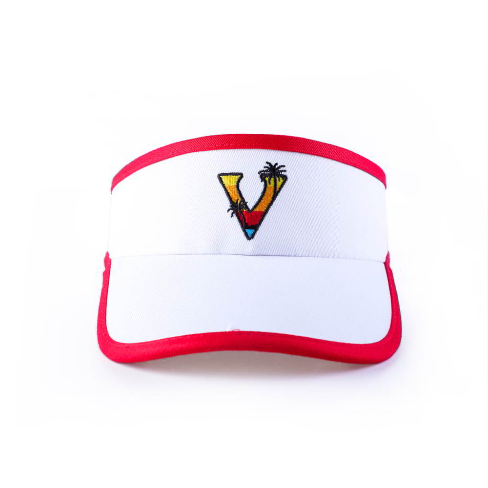 vfacaps logo sports white sun visors caps