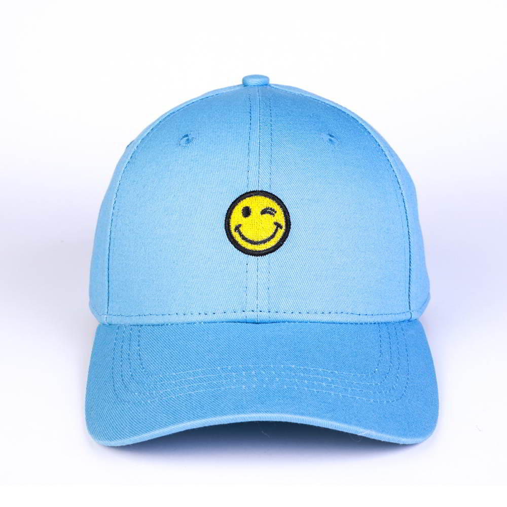 plain embroidery blue cotton baseball caps