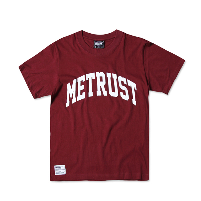 Street style cotton print letter logo men t shirt