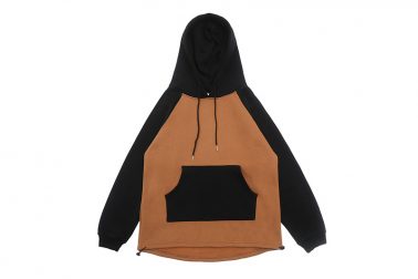 Earthy color and black contrast color series long sleeve man hoodies with elastic