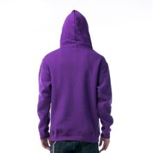 Loose long sleeve blank hoodies for man cotton fabric purple