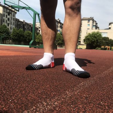 Yellow cotton men’s low cut athletic sport socks -2