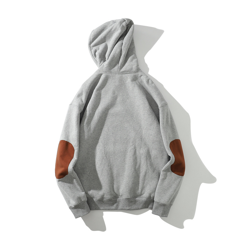 Men's Long Sleeve simple logo Classic gray hoodies-1
