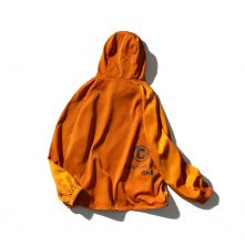 Men’s orange color lightweight windbreaker jacket style hoodies-1