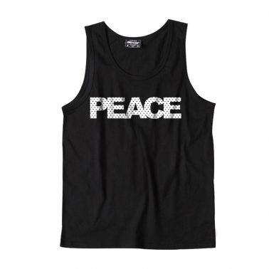 Black funny printed characters tank top for men-2