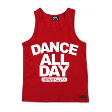 Red graphic tank top for men and women-1