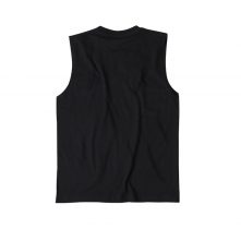 black printed graphic hip hop tank top for men-1