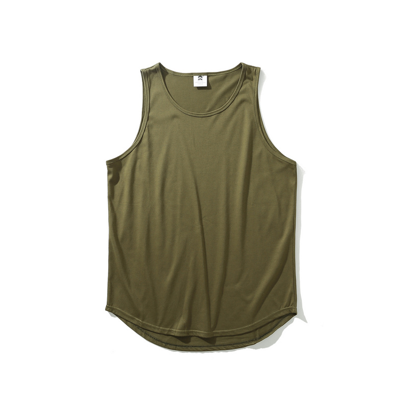 men's 100% cotton sleeveless workout tank top-1