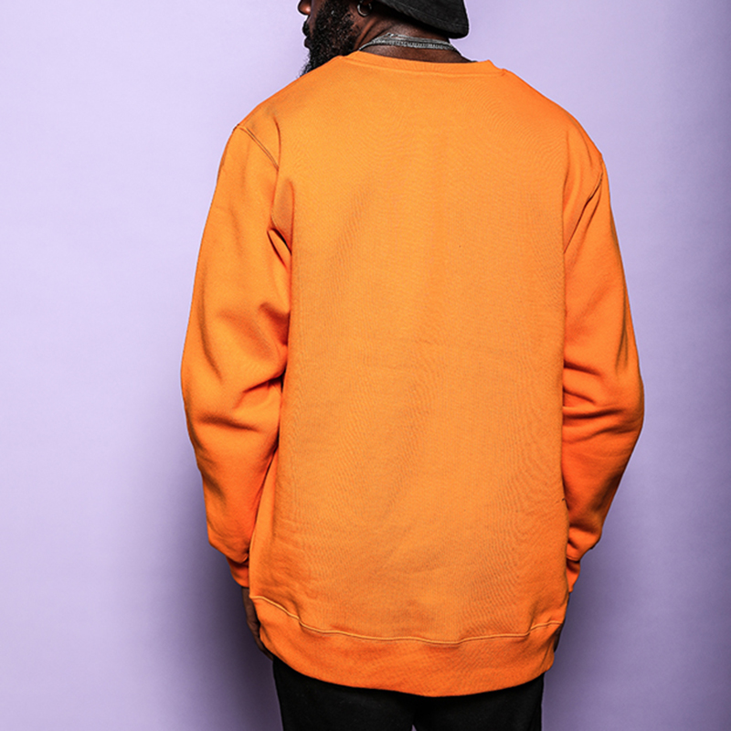 Orange 3D printed pattern oversize hoodies for men-1