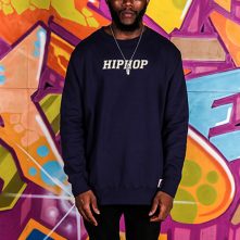 black simple hiphop sweatshirt long sleeve for men-1